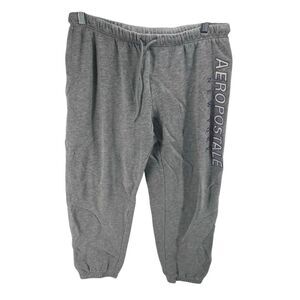 Aeropostale New York Women's Logo Drawstring Jogger Sweatpants Gray Size Large